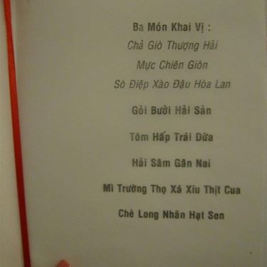 Thực đơn- Đồng Khánh - Nhà Hàng Món Hoa