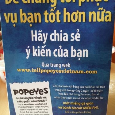 Tổng hợp- Nhà Hàng Gà Rán Popeyes - Phú Mỹ Hưng