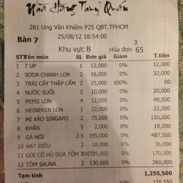 Tổng hợp- Quán Ăn Nhà Hàng Thủy - Tôm Sauna