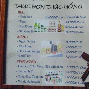 Thực đơn- Quán Ăn Tuyết Anh - Bê 7 Món