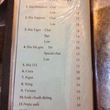 Thực đơn- Quán Ăn Lẩu Dê Gia Lạc