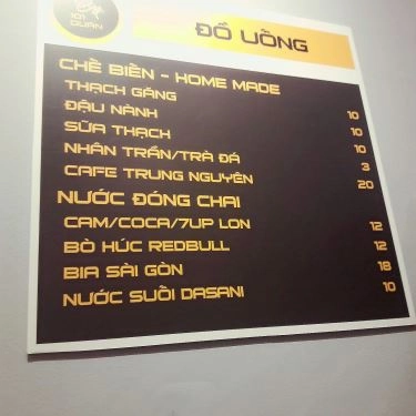 Thực đơn- Quán Ăn 101 Quán - Bánh Đa Hải Phòng