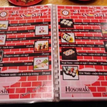 Thực đơn- Quán Ăn 2! Sushi - Hoàng Văn Thụ