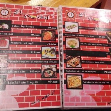 Thực đơn- Quán Ăn 2! Sushi - Hoàng Văn Thụ
