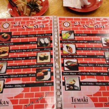 Thực đơn- Quán Ăn 2! Sushi - Hoàng Văn Thụ