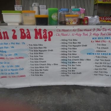 Thực đơn- Quán Ăn 2 Bà Mập - Bánh Đúc Singapore & Trà Sữa