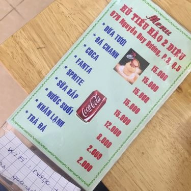 Thực đơn- Quán Ăn 2 Diệu - Hủ Tiếu Hàu & Hủ Tiếu Mực