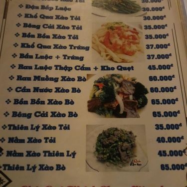 Thực đơn- Quán Ăn 2 Đô Quán - Quán Nhậu Bình Dân