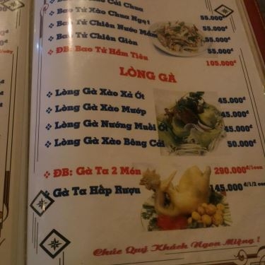 Thực đơn- Quán Ăn 2 Đô Quán - Quán Nhậu Bình Dân