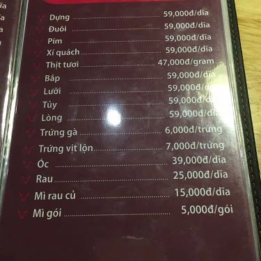 Thực đơn- 2 Phát - Nhà Hàng Bò Tây Ninh