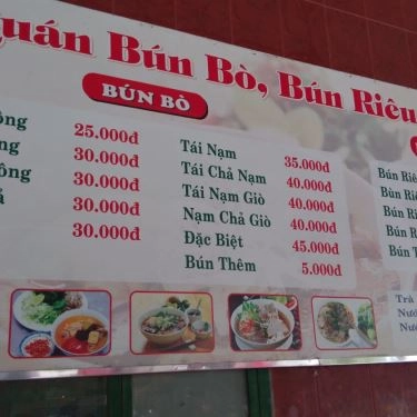 Thực đơn- Quán Ăn 24/24 - Bún Bò & Bún Riêu
