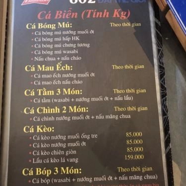 Thực đơn- Quán Ăn 602 Đại Thế Giới - Lẩu Cua Nấu Chao, Cua Xào Chao