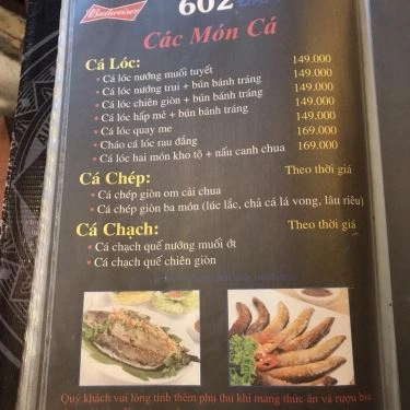 Thực đơn- Quán Ăn 602 Đại Thế Giới - Lẩu Cua Nấu Chao, Cua Xào Chao