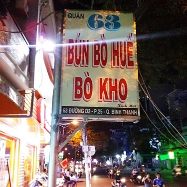 Tổng hợp- Quán Ăn Bún Bò 63