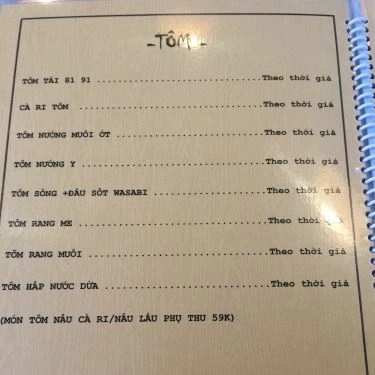 Thực đơn- 81 & 91 - Quán Ăn Gia Đình