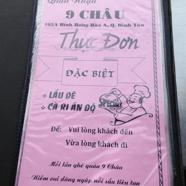 Thực đơn- Quán Ăn 9 Châu - Đặc Sản Dê