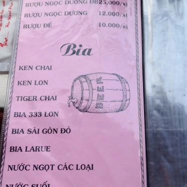 Thực đơn- Quán Ăn 9 Châu - Đặc Sản Dê