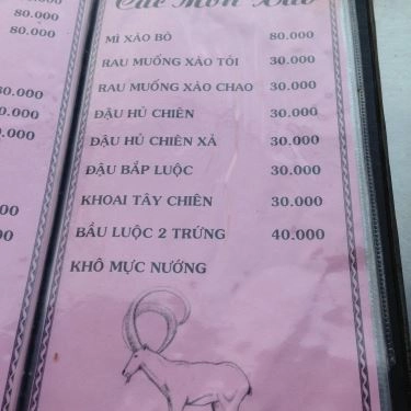 Thực đơn- Quán Ăn 9 Châu - Đặc Sản Dê