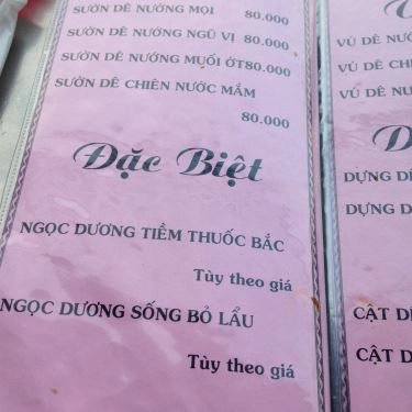 Thực đơn- Quán Ăn 9 Châu - Đặc Sản Dê