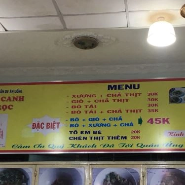 Thực đơn- Quán Ăn A Trọc - Bánh Canh Bột Gạo - Phạm Văn Chiêu