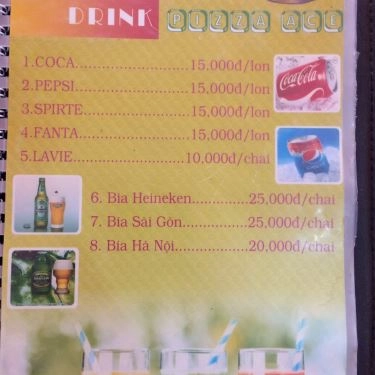 Thực đơn- Quán Ăn ACE Pizza - Nguyễn Sơn