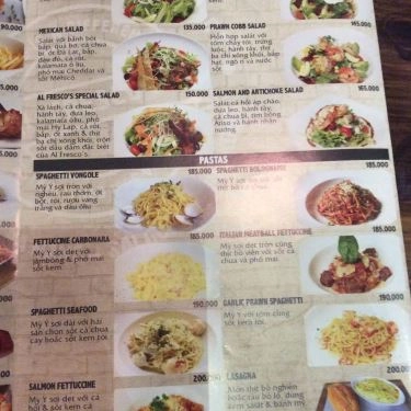 Tổng hợp- Quán Ăn Al Fresco's - Sư Vạn Hạnh