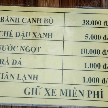 Thực đơn- Quán Ăn Bò Viên - Lý Chính Thắng