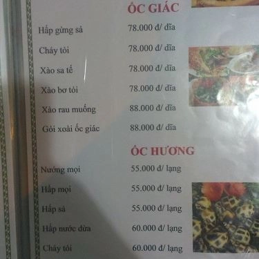 Thực đơn- Quán Ăn Biển Đêm
