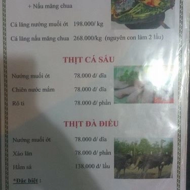 Thực đơn- Quán Ăn Biển Đêm