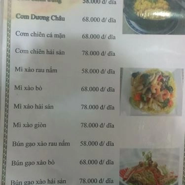 Thực đơn- Quán Ăn Biển Đêm