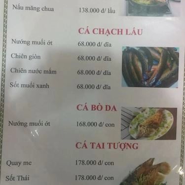 Thực đơn- Quán Ăn Biển Đêm