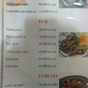 Thực đơn- Quán Ăn Biển Đêm