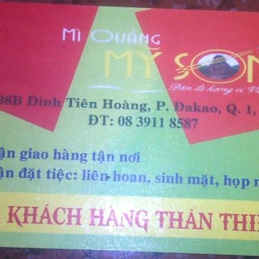 Tổng hợp- Nhà Hàng Mì Quảng Mỹ Sơn - Đinh Tiên Hoàng