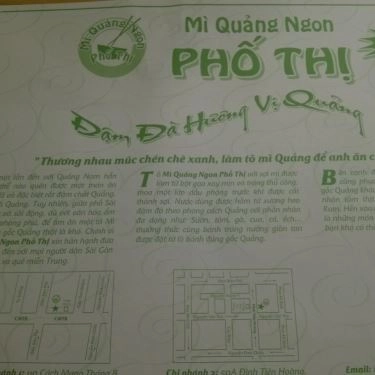 Tổng hợp- Quán Ăn Mì Quảng Phố Thị - Đinh Tiên Hoàng