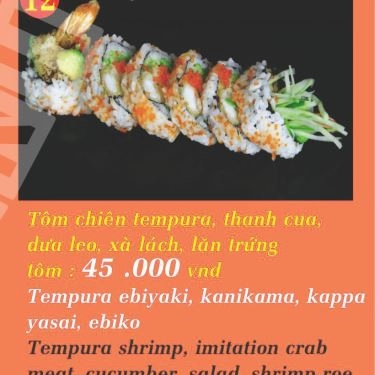 Món ăn- Quán Ăn Sushi Bình Dương