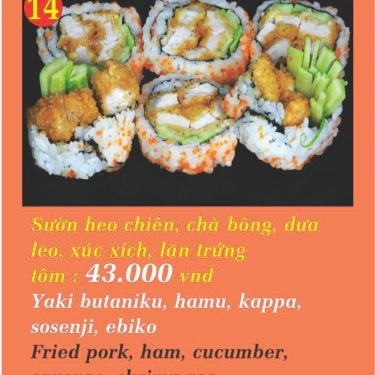 Món ăn- Quán Ăn Sushi Bình Dương