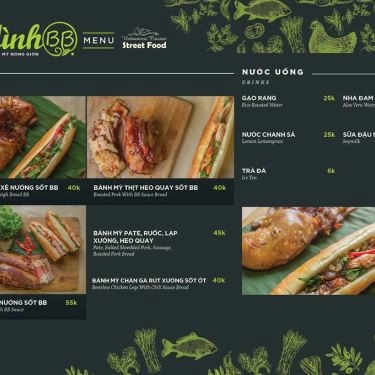 Thực đơn- Quán Ăn Gia Đình BB - Xôi & Bánh Mì