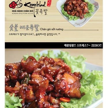 Thực đơn- Quán Ăn Kotjokbal - Chân Giò Hàn Quốc