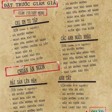 Thực đơn- Quán Ăn Quán Xưa - Món Xưa