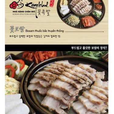 Thực đơn- Quán Ăn Kotjokbal - Chân Giò Hàn Quốc