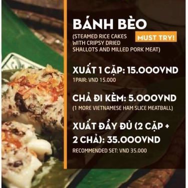 Thực đơn- Quán Ăn Chợ Đổ Quê Tôi - Ẩm Thực Hải Phòng