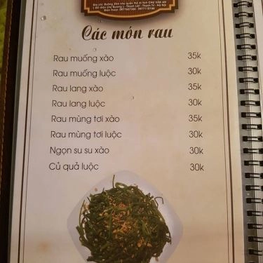 Thực đơn- Quán Ăn Hà Nội Quán - Thiên Đường Ẩm Thực