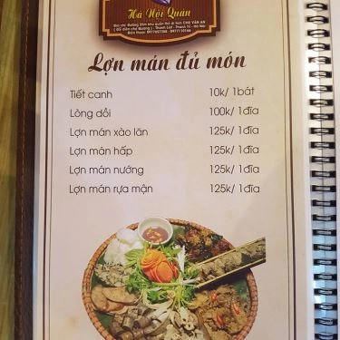 Thực đơn- Quán Ăn Hà Nội Quán - Thiên Đường Ẩm Thực