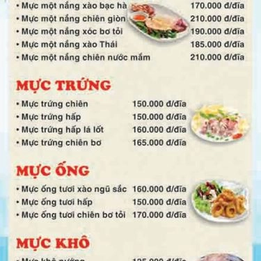 Thực đơn- Quán Ăn V68 - Hải Sản Các Món