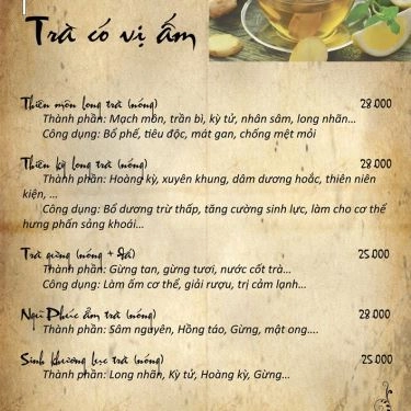 Thực đơn- Quán Ăn Sen Việt - Ẩm Thực Việt