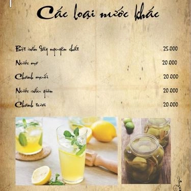 Thực đơn- Quán Ăn Sen Việt - Ẩm Thực Việt