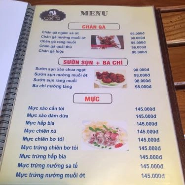 Thực đơn- Quán Ăn Ẩm Thực Quê Ta