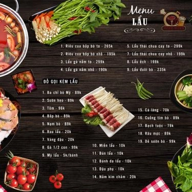 Thực đơn- Quán Ăn Minh Minh Bar Nướng