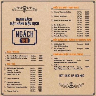 Tổng hợp- Quán Ăn Ngách 160 - Quán Cafe Phong Cách Hà Nội