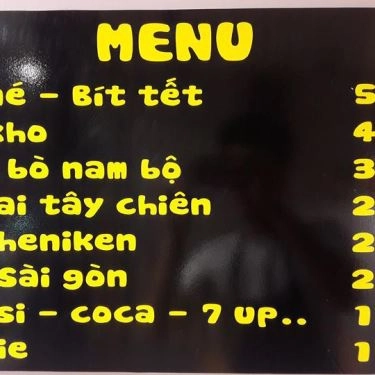 Thực đơn- Quán Ăn Bò Né Bobo